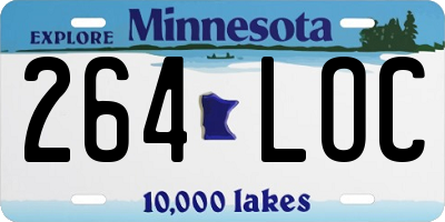 MN license plate 264LOC