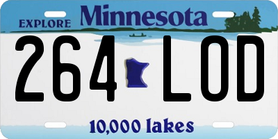 MN license plate 264LOD
