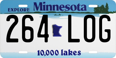 MN license plate 264LOG