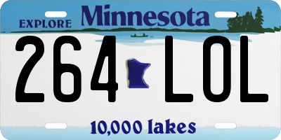 MN license plate 264LOL