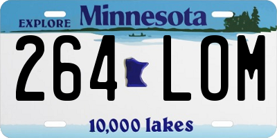 MN license plate 264LOM