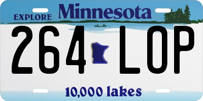 MN license plate 264LOP