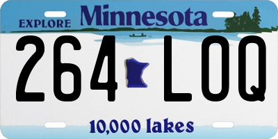 MN license plate 264LOQ