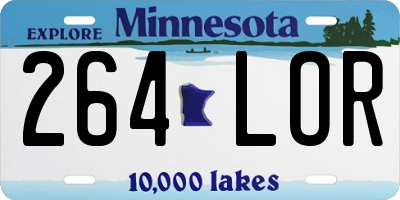 MN license plate 264LOR