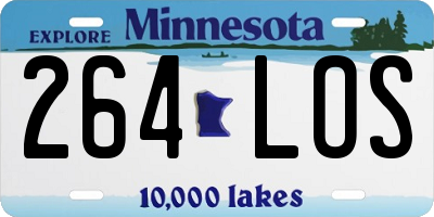 MN license plate 264LOS