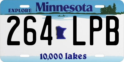 MN license plate 264LPB