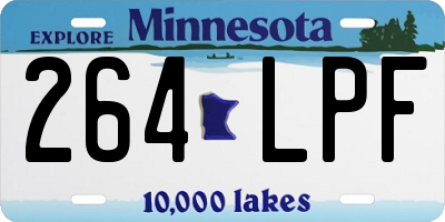 MN license plate 264LPF