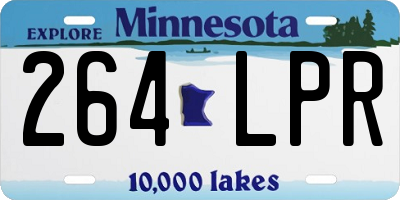 MN license plate 264LPR