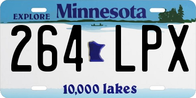 MN license plate 264LPX