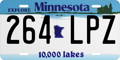 MN license plate 264LPZ