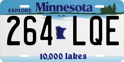 MN license plate 264LQE