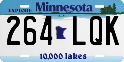 MN license plate 264LQK