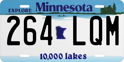 MN license plate 264LQM