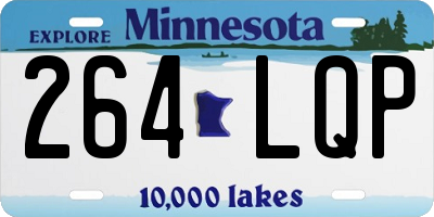 MN license plate 264LQP