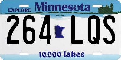 MN license plate 264LQS