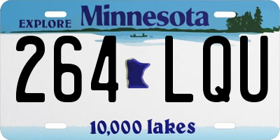 MN license plate 264LQU