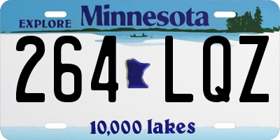 MN license plate 264LQZ