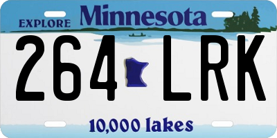 MN license plate 264LRK