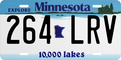 MN license plate 264LRV