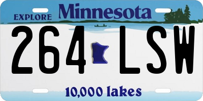 MN license plate 264LSW