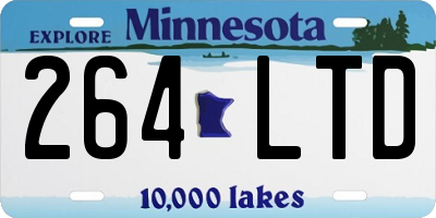 MN license plate 264LTD