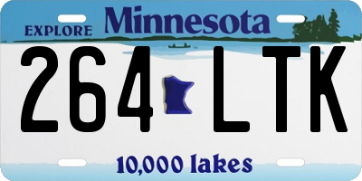 MN license plate 264LTK