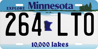 MN license plate 264LTO