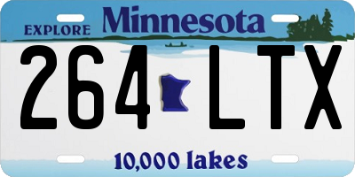 MN license plate 264LTX