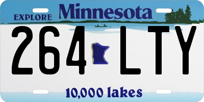 MN license plate 264LTY