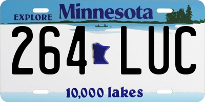MN license plate 264LUC