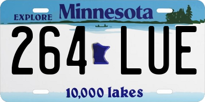 MN license plate 264LUE