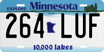 MN license plate 264LUF
