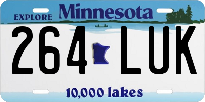 MN license plate 264LUK