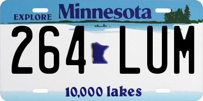MN license plate 264LUM