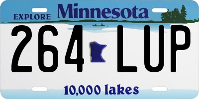 MN license plate 264LUP