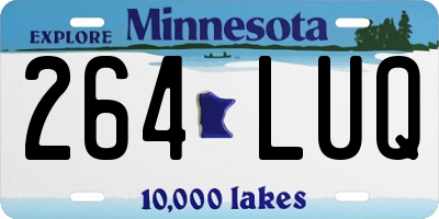 MN license plate 264LUQ