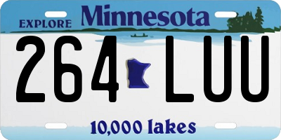 MN license plate 264LUU