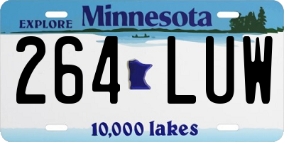 MN license plate 264LUW