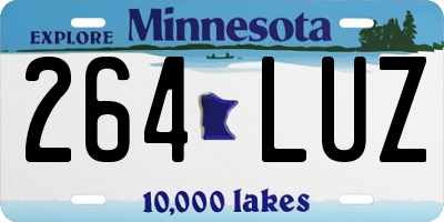 MN license plate 264LUZ