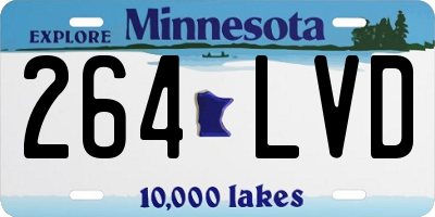 MN license plate 264LVD