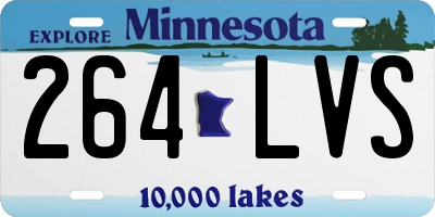 MN license plate 264LVS