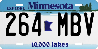 MN license plate 264MBV