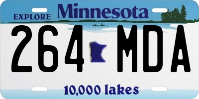 MN license plate 264MDA