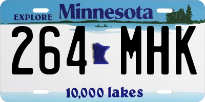 MN license plate 264MHK