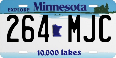 MN license plate 264MJC