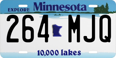 MN license plate 264MJQ