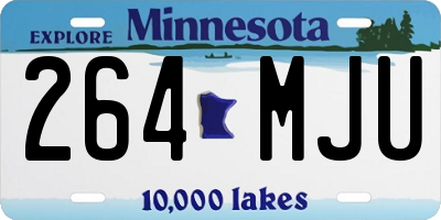 MN license plate 264MJU