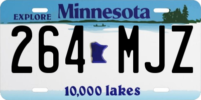 MN license plate 264MJZ