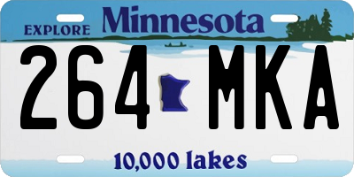 MN license plate 264MKA