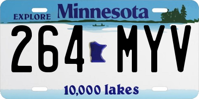 MN license plate 264MYV